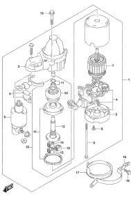 Outboard DF 200A drawing Starting Motor