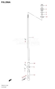 04004F-110001 (2011) 40hp E34-Italy (DF40AST) DF40A drawing CLUTCH ROD