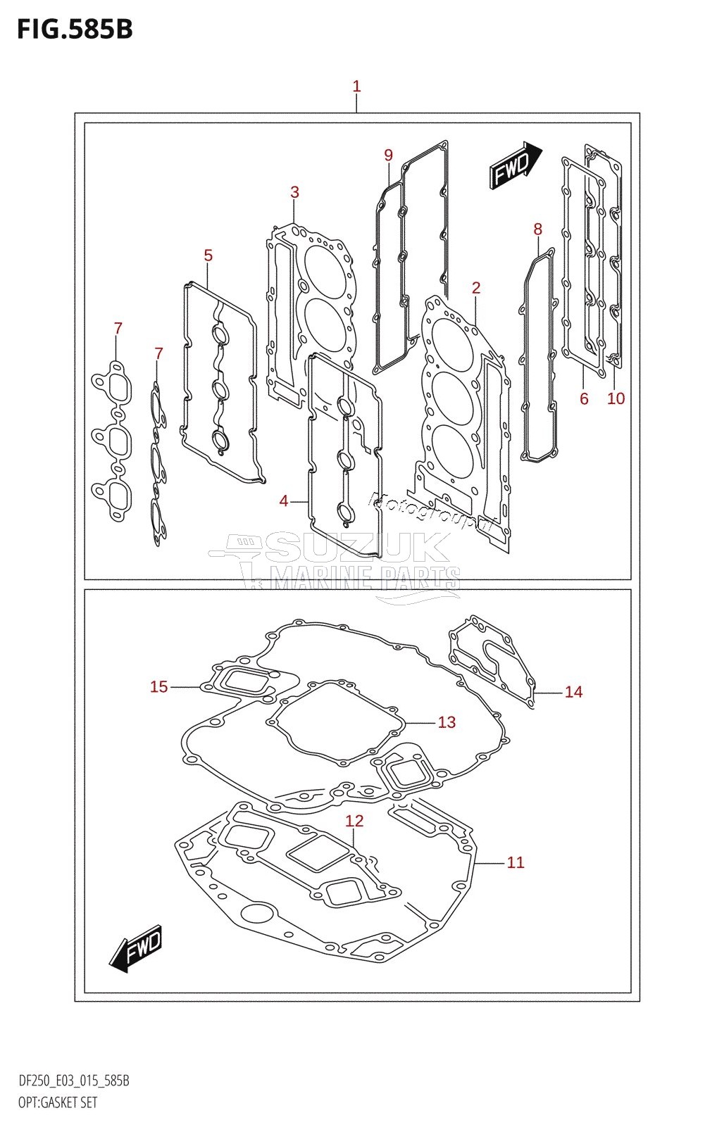 OPT:GASKET SET (DF200Z:E03)