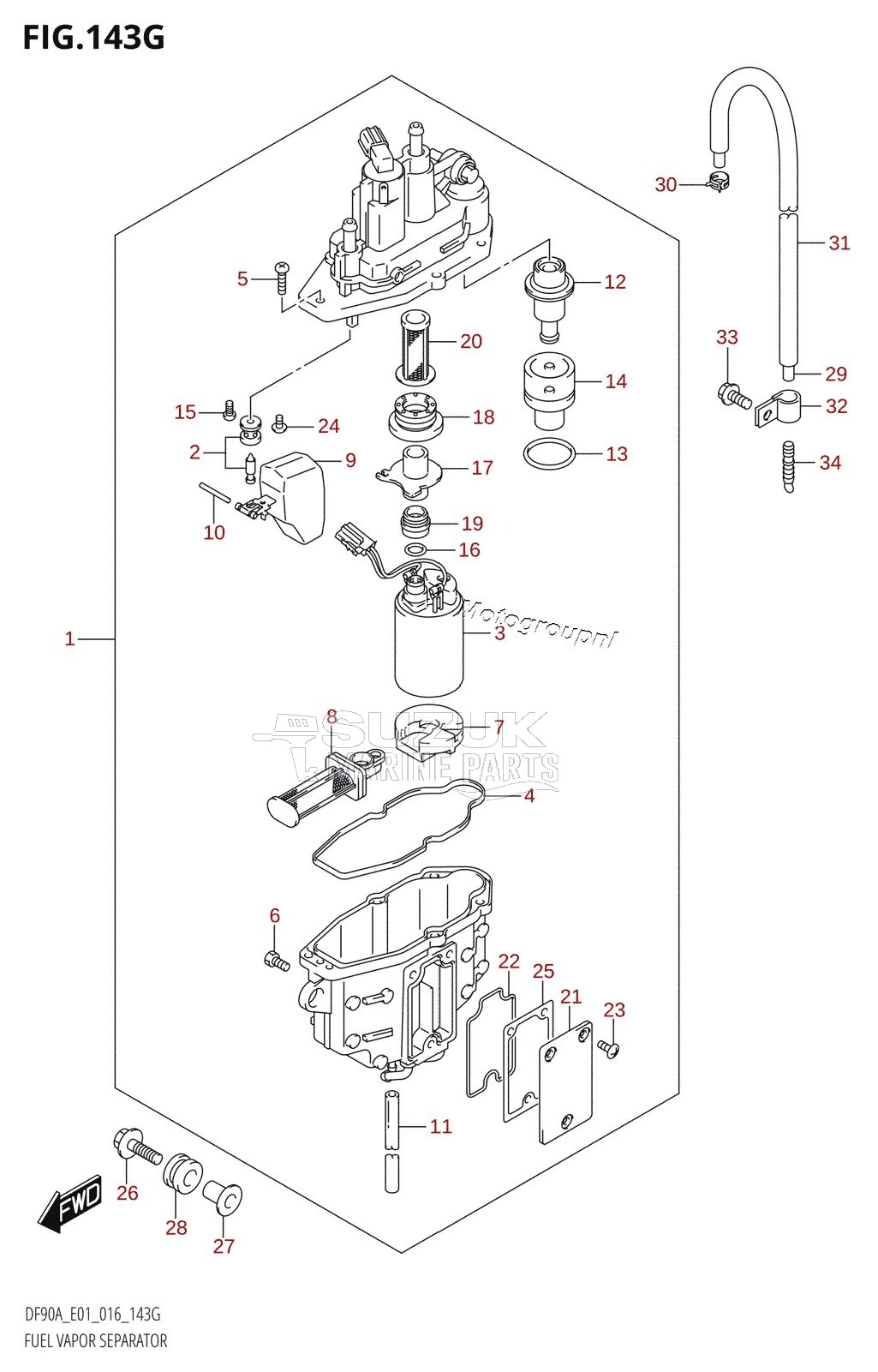 FUEL VAPOR SEPARATOR (DF90A:E01)