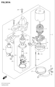 15002Z-810001 (2018) 150hp E03-USA (DF150Z) DF150Z drawing STARTING MOTOR