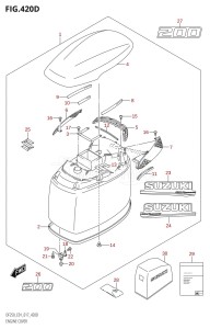 DF200 From 20002F-710001 (E01 E40)  2017 drawing ENGINE COVER (DF200T:E40,DF200Z:E40)