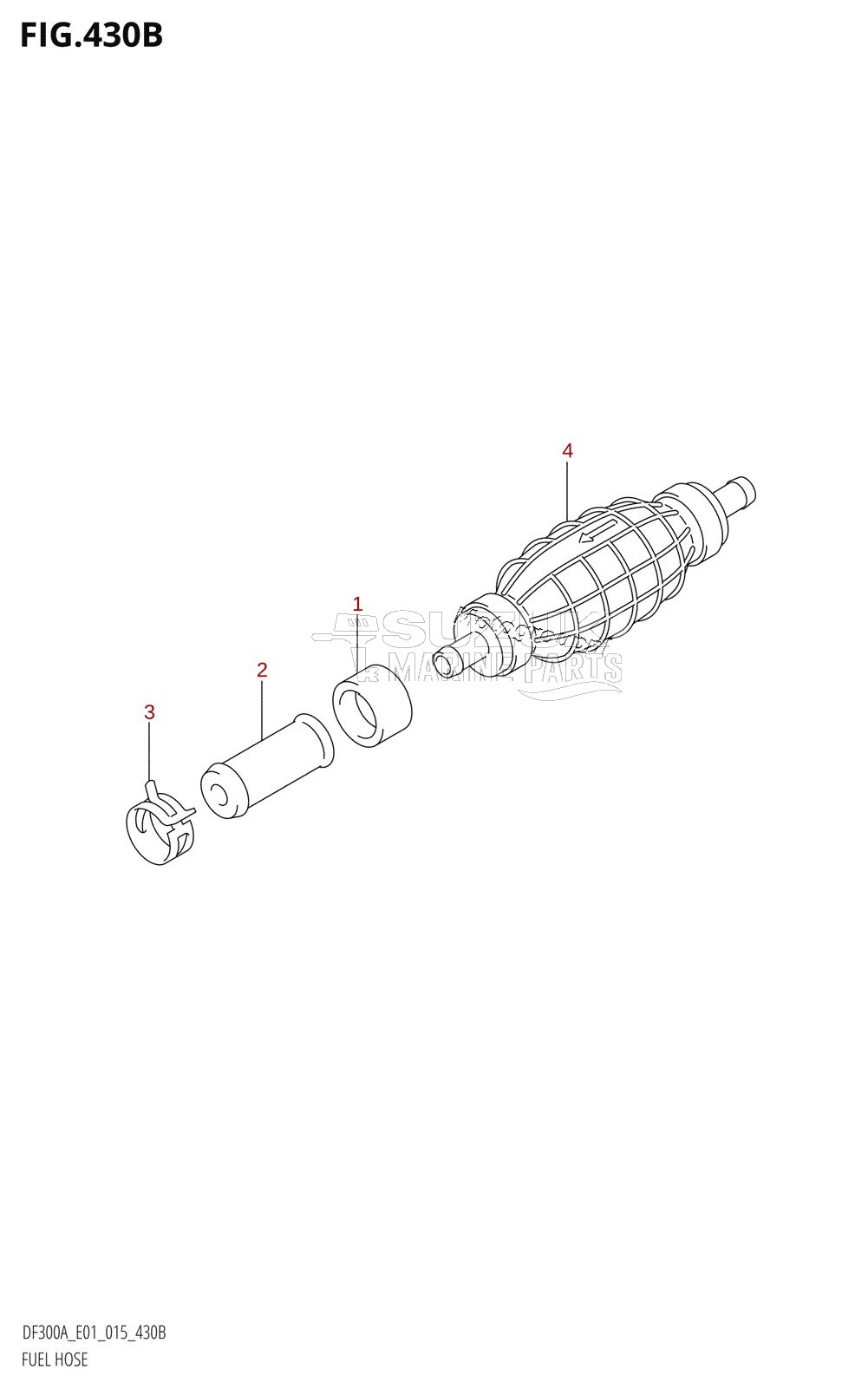 FUEL HOSE (DF300A:E40)