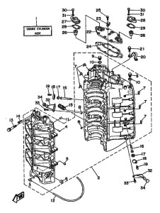 L250AET drawing CYLINDER--CRANKCASE-1