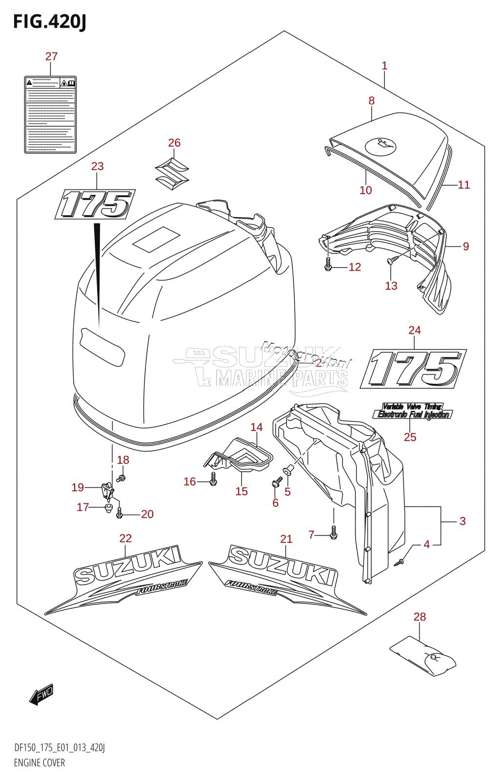 ENGINE COVER (DF175T:E40)