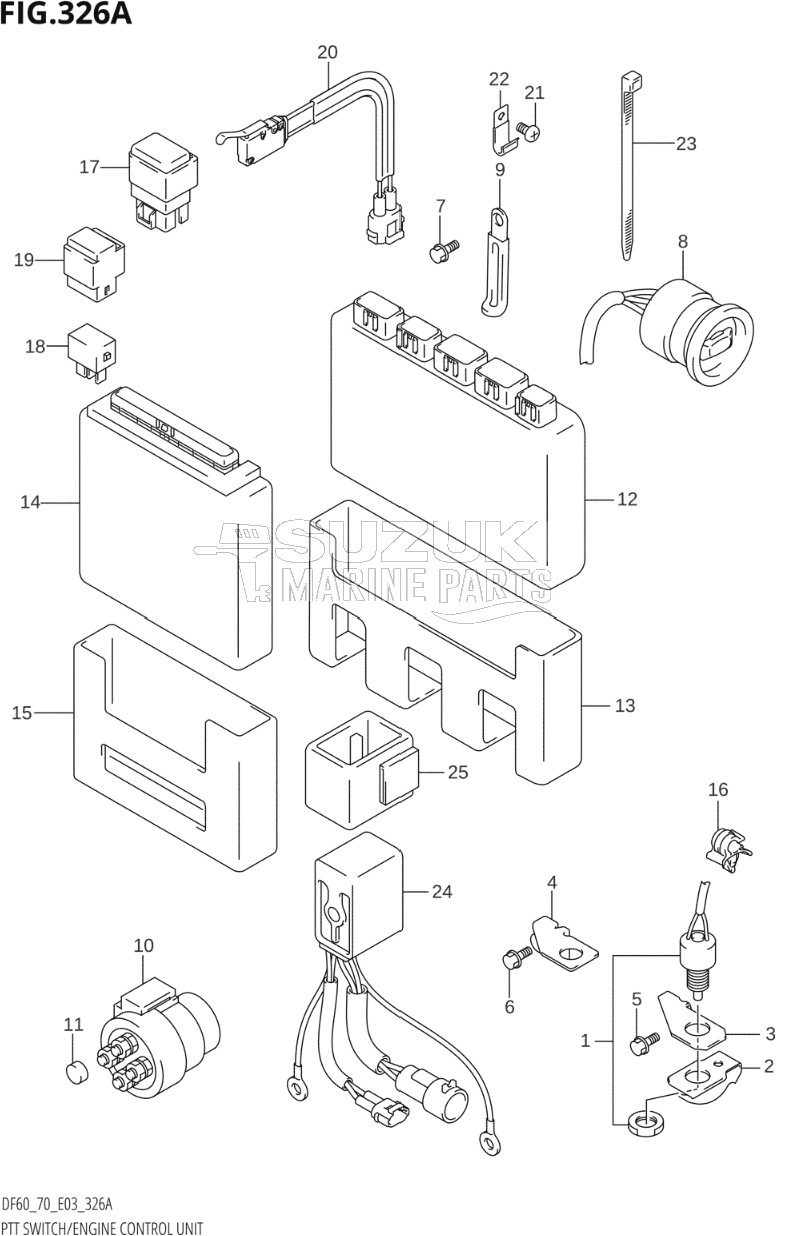 PTT SWITCH / ENGINE CONTROL UNIT