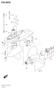 08002F-610001 (2016) 80hp E01 E40-Gen. Export 1 - Costa Rica (DF80A) DF80A drawing GEAR CASE (DF90A:E01)