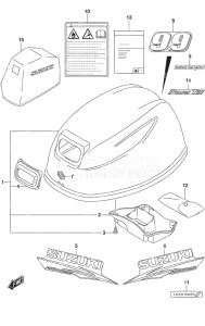 Outboard DF 9.9B drawing Engine Cover