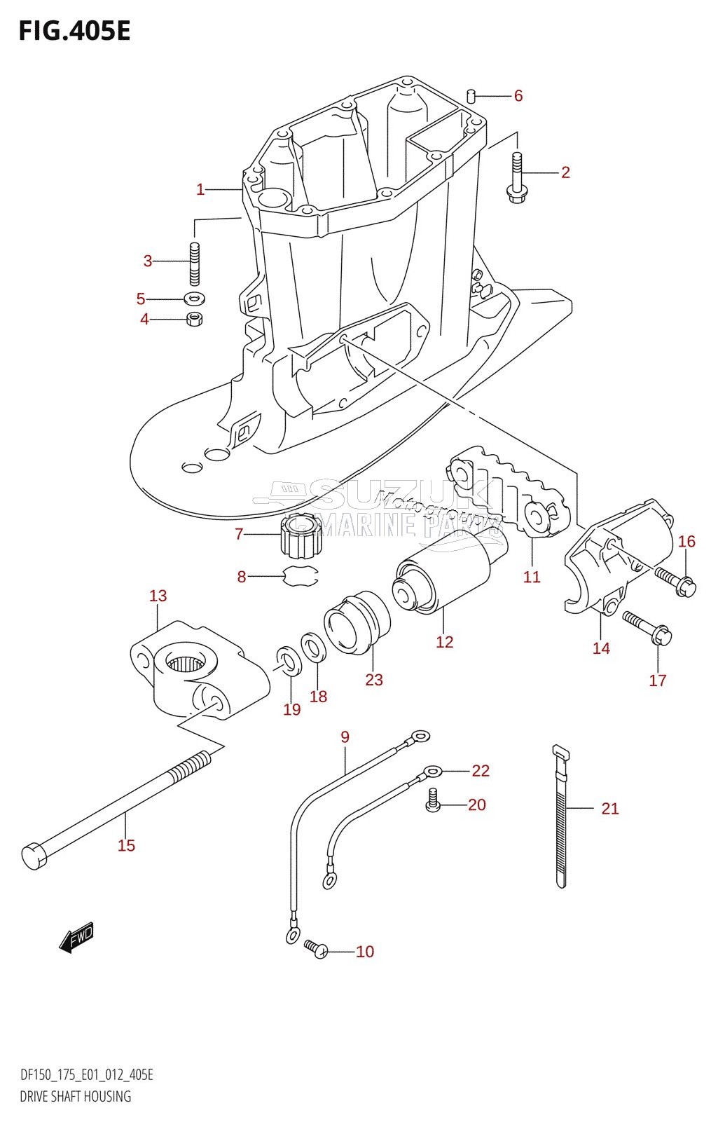 DRIVE SHAFT HOUSING (DF175T:E01)