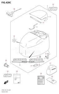 06002F-810001 (2018) 60hp E03-USA (DF60A) DF60A drawing ENGINE COVER (DF60A)