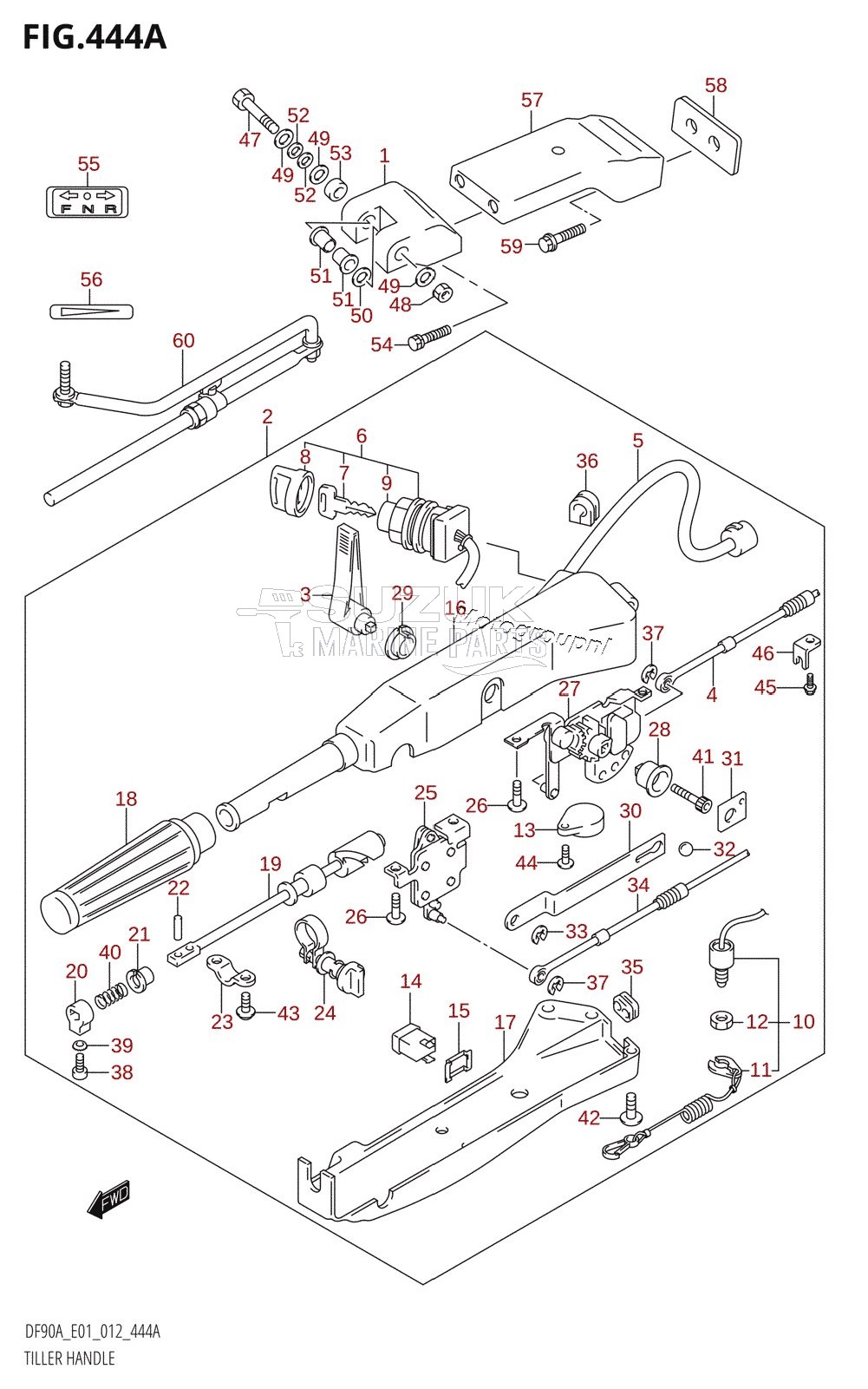 TILLER HANDLE (DF70ATH:E01)