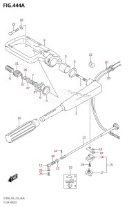 DT40 From 04005K-610001 ()  2016 drawing TILLER HANDLE (DT40W:P40)