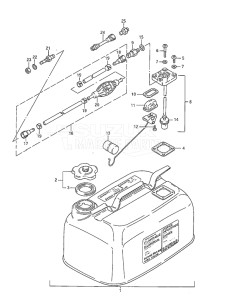 Outboard DT 40 drawing Fuel Tank (1986 to 1987)