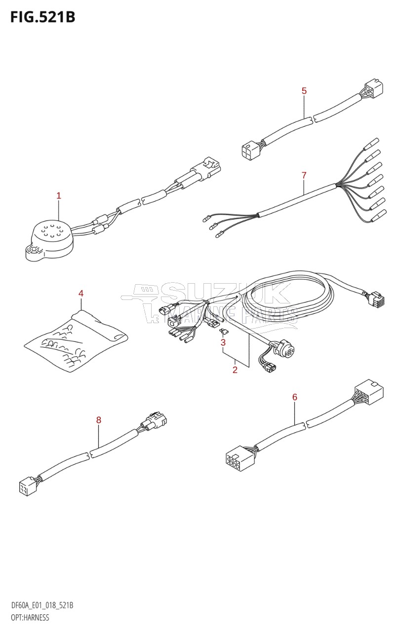 OPT:HARNESS (DF40AQH,DF40ATH,DF50ATH,DF60AQH)