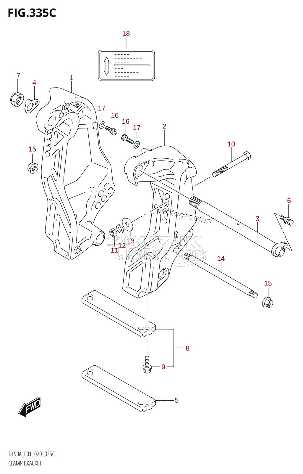 CLAMP BRACKET (DF90AWQH)