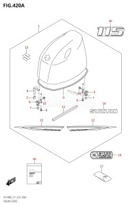 DF140BG From 14004F-340001 (E11 E40)  2023 drawing ENGINE COVER (DF115BG,DF115BZG)