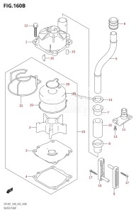 DF140Z From 14001Z-980001 (E03)  2009 drawing WATER PUMP (K6,K7,K8,K9,K10,011)