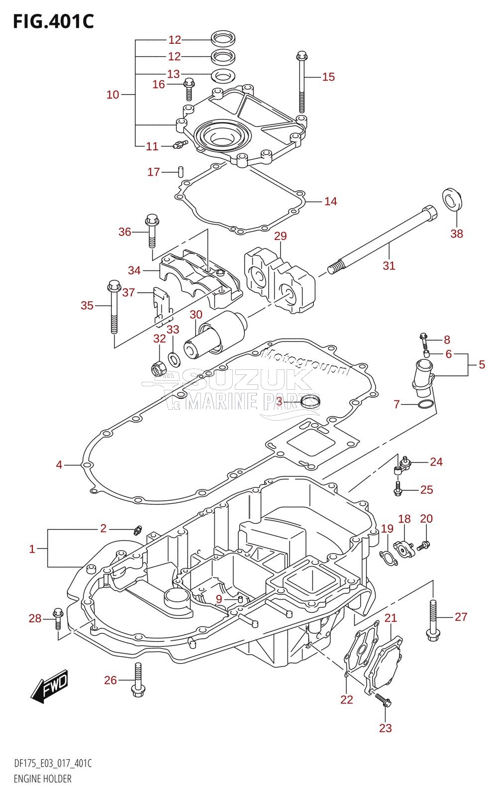 ENGINE HOLDER (DF175T:E03)