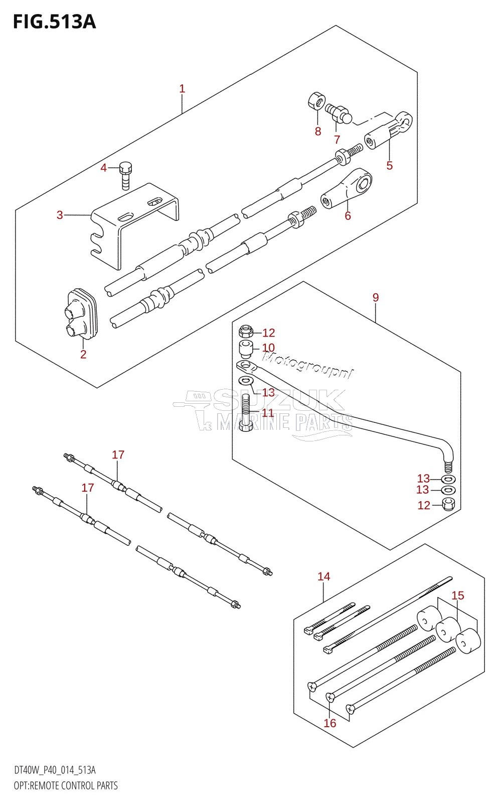 OPT:REMOTE CONTROL PARTS (DT40W:P40)