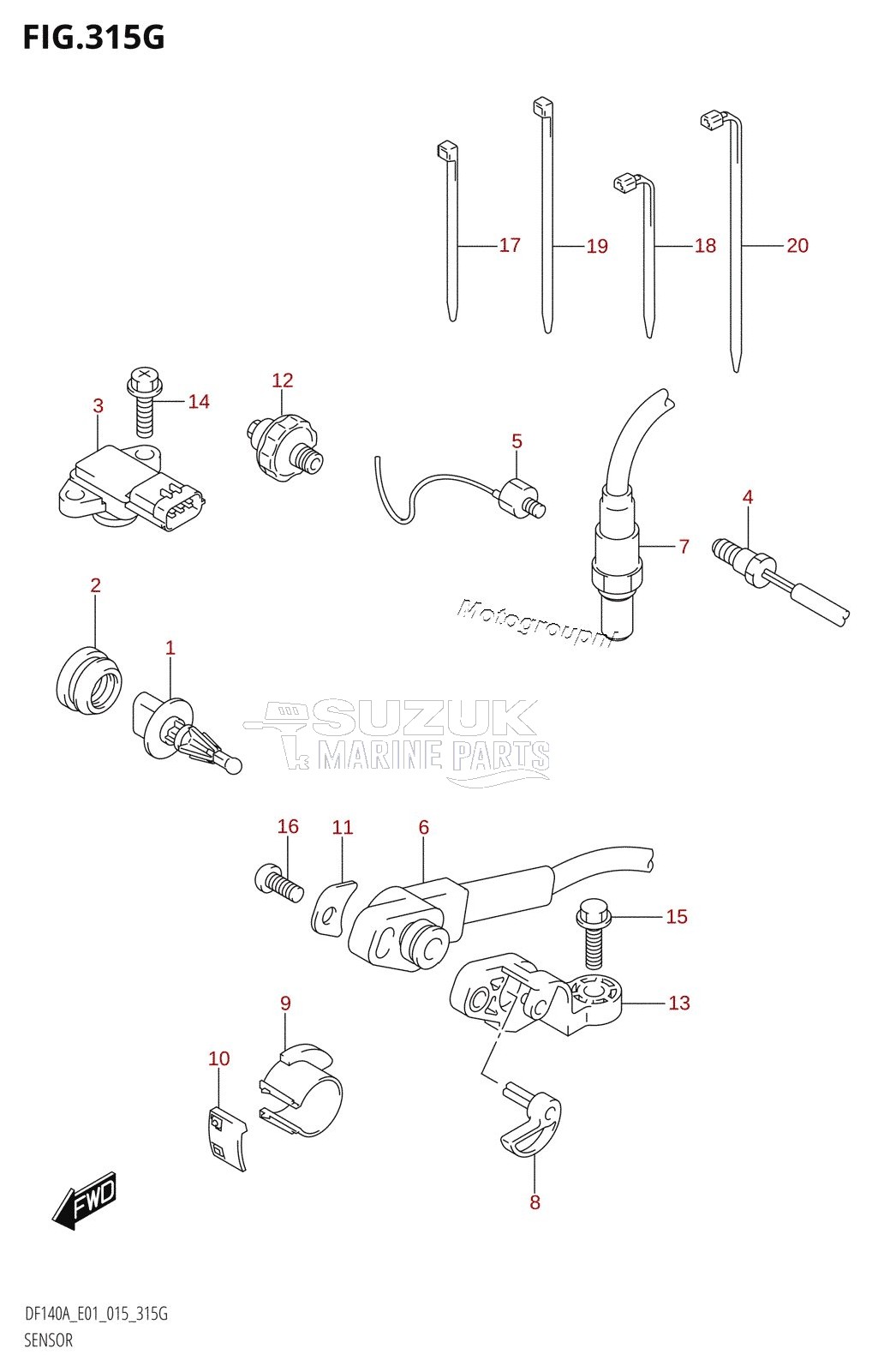 SENSOR (DF140AT:E40)