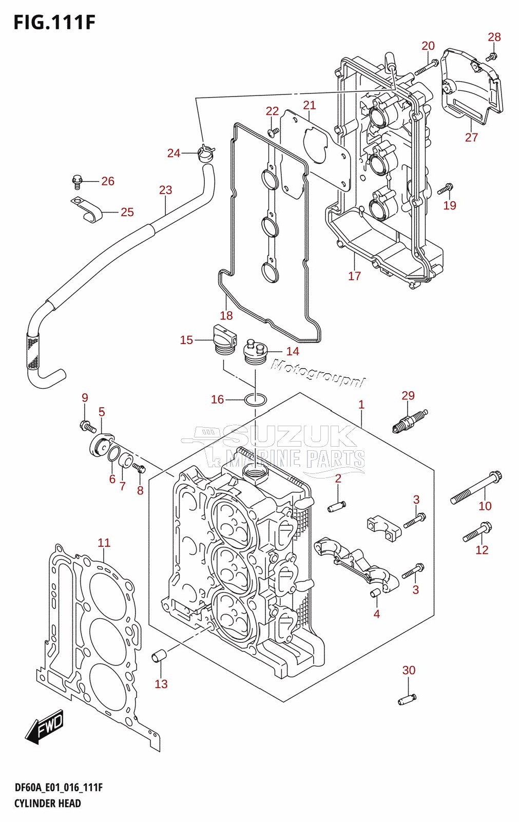 CYLINDER HEAD (DF50ATH:E01)