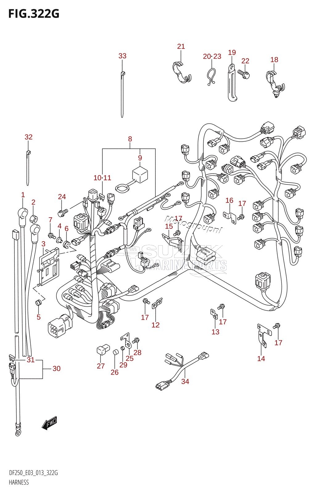 HARNESS (DF250ST:E03)