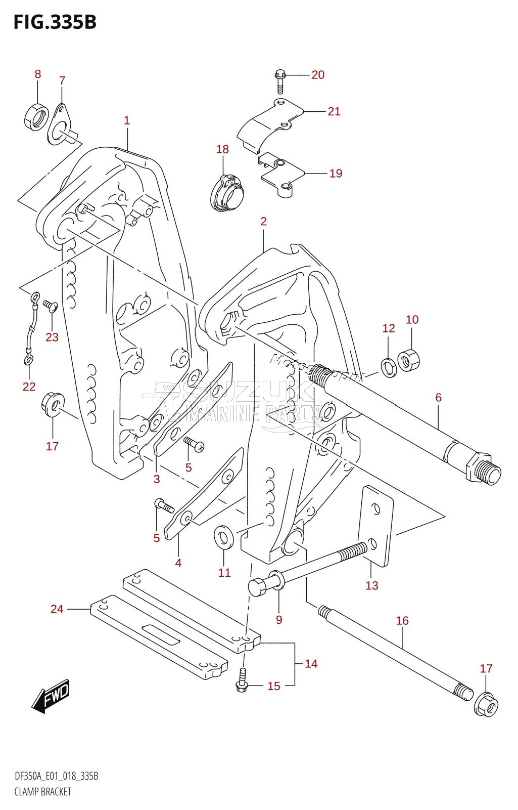 CLAMP BRACKET (DF350A)