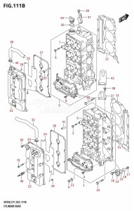 DF250 From 25003F-140001 (E11 E40)  2021 drawing CYLINDER HEAD (DF250T,DF250Z)