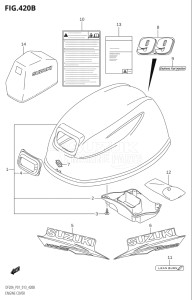 01504F-310001 (2013) 15hp P01-Gen. Export 1 (DF15A  DF15A    DF15AR  DF15AR    DF15AT) DF15A drawing ENGINE COVER (DF9.9BR:P01)