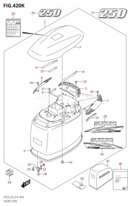 DF200Z From 20002Z-610001 (E03)  2016 drawing ENGINE COVER (DF250T:E03)