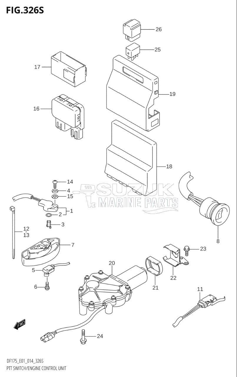 PTT SWITCH / ENGINE CONTROL UNIT (DF175ZG:E40)