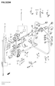 22503Z-410001 (2014) 225hp E01 E40-Gen. Export 1 - Costa Rica (DF225Z) DF225Z drawing HARNESS (DF250Z:E40)