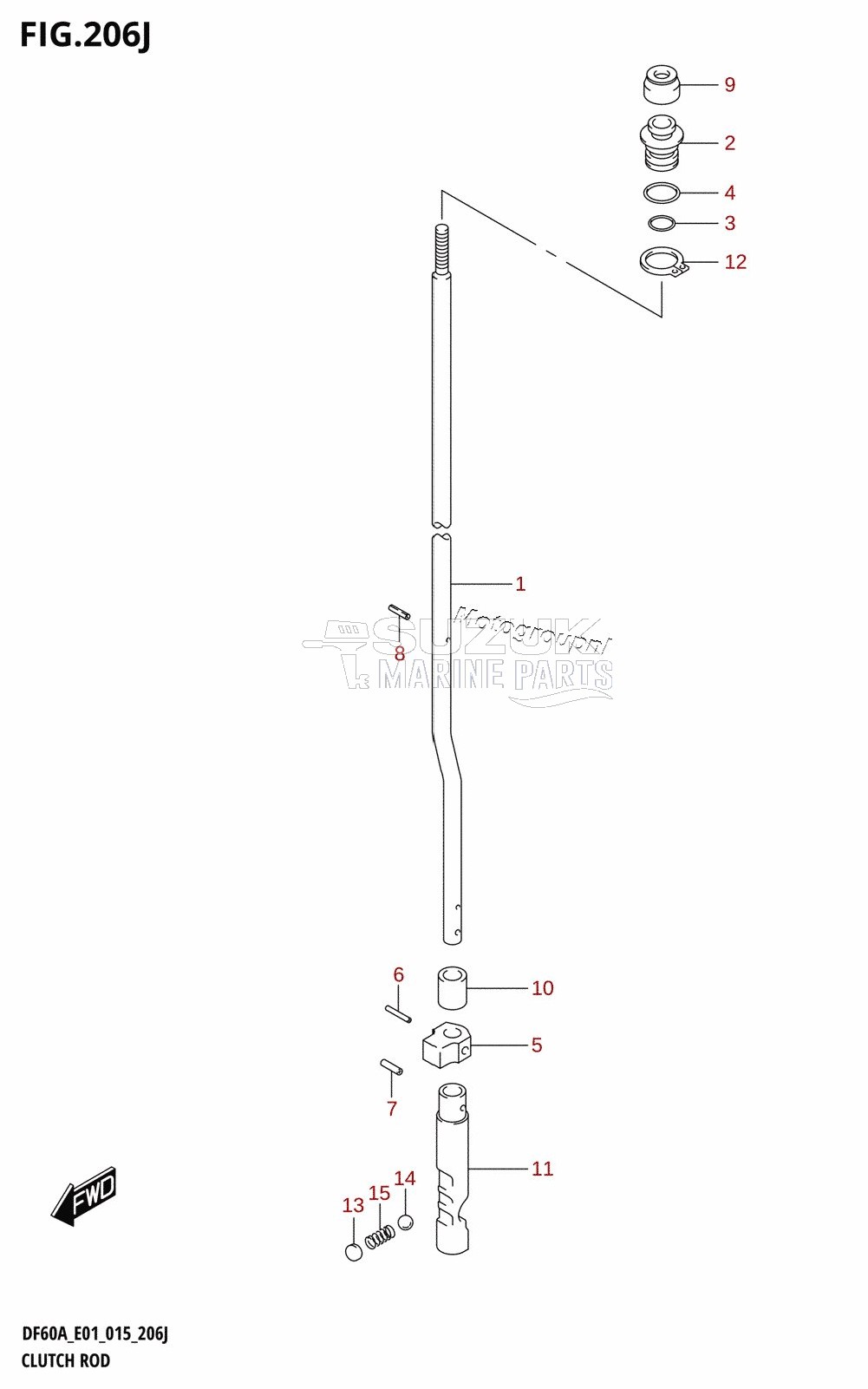 CLUTCH ROD (DF60AQH:E01)