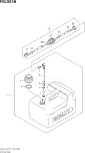 00403F-710001 (2017) 4hp P01-Gen. Export 1 (DF4A) DF4A drawing OPT:FUEL TANK (DF5A:P01)