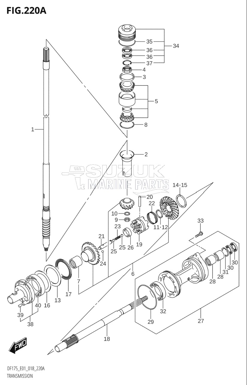 TRANSMISSION (DF150T,DF175T)