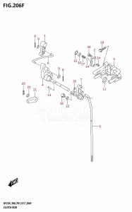 DF25A From 02504F-710001 (P01)  2017 drawing CLUTCH ROD (DF30AR:P01)