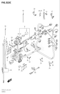 22503Z-140001 (2021) 225hp E11 E40-Gen. Export 1-and 2 (DF225Z) DF225Z drawing HARNESS (DF250T,DF250Z)