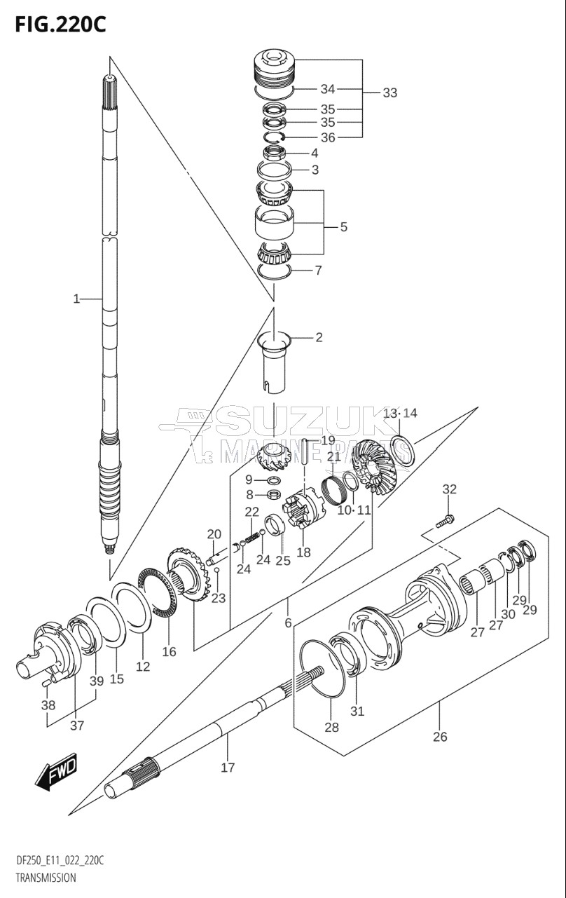 TRANSMISSION (DF225T,DF250T)