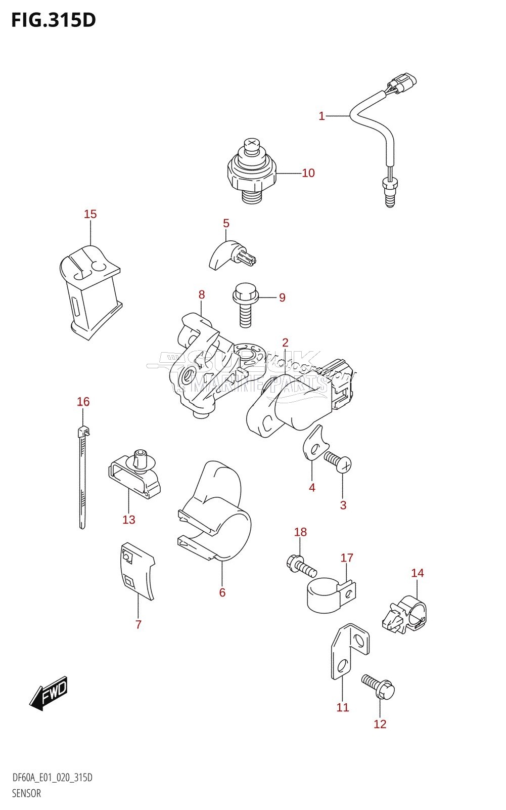 SENSOR (DF60AVT,DF60AVTH,DF40ASVT)