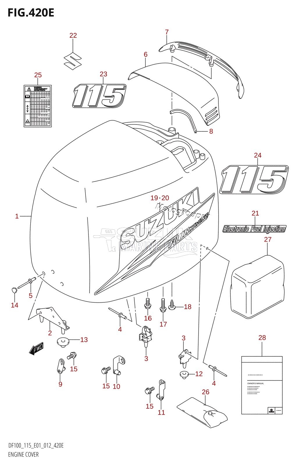 ENGINE COVER (DF115Z:E01)