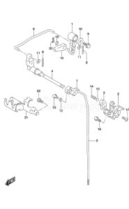 Outboard DF 20A drawing Clutch Rod Remote Control