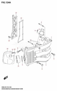 DF60A From 06003F-810001 (E01 E40)  2018 drawing INTAKE MANIFOLD /​ SILENCER /​ EXHAUST COVER (DF40A,DF40AQH,DF40ATH)