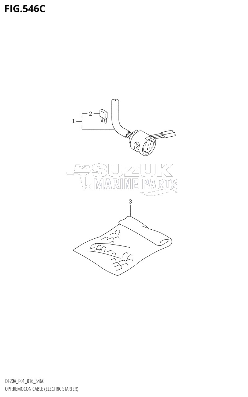 OPT:REMOCON CABLE (ELECTRIC STARTER) (DF15ATH:P01:E-STARTER)