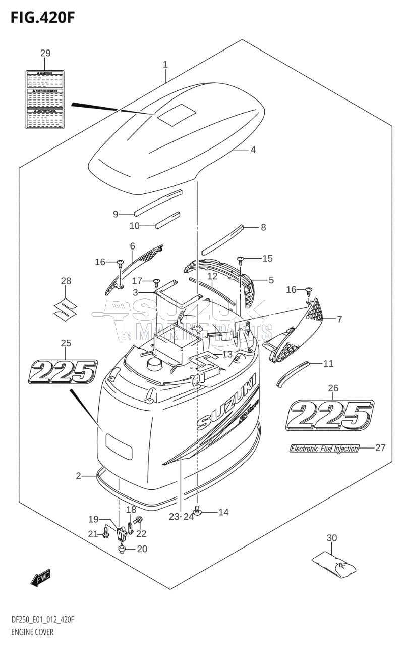 ENGINE COVER (DF225T:E40)