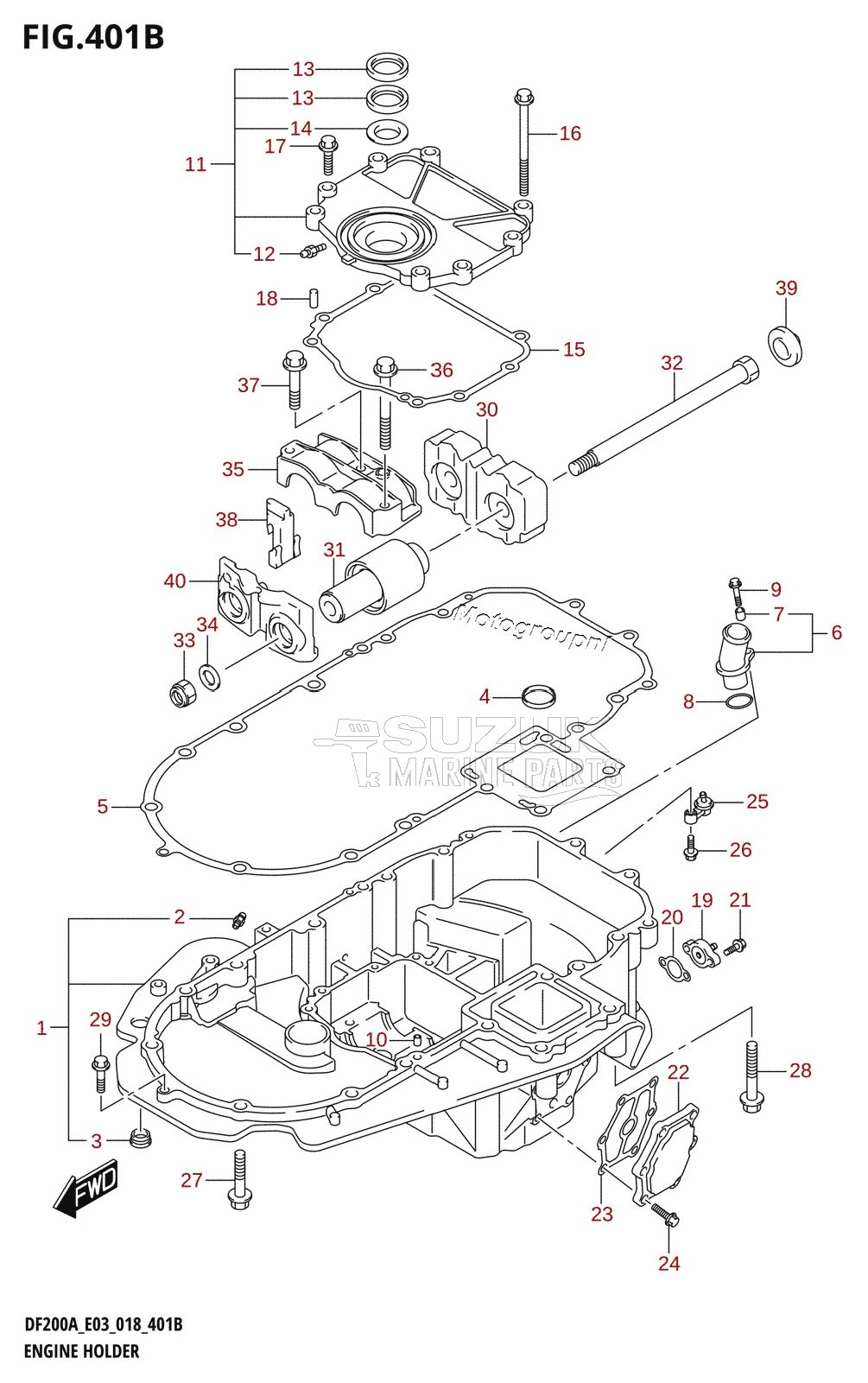 ENGINE HOLDER (DF200AST)