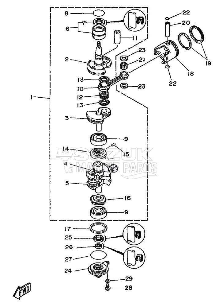 CRANKSHAFT--PISTON