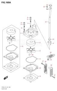 06002F-040001 (2020) 60hp E01 E40-Gen. Export 1 - Costa Rica (DF60A  DF60AQH  DF60ATH) DF60A drawing WATER PUMP (DF40A:E01,DF40AST:E34,DF50A:E01)