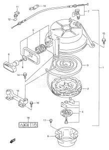 DT4 From 00402-824522 ()  1988 drawing RECOIL STARTER (DT5Y)