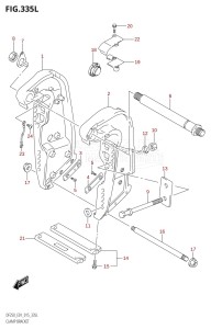 DF250 From 25003F-510001 (E01 E40)  2015 drawing CLAMP BRACKET (DF250Z:E01:(X-TRANSOM,XX-TRANSOM))