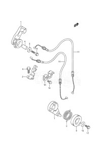 Outboard DF 25 V-Twin drawing Throttle Control Remote Control